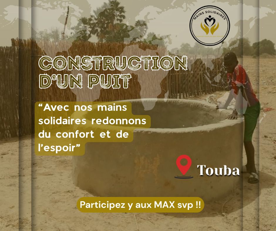 construction d'un puits a Touba